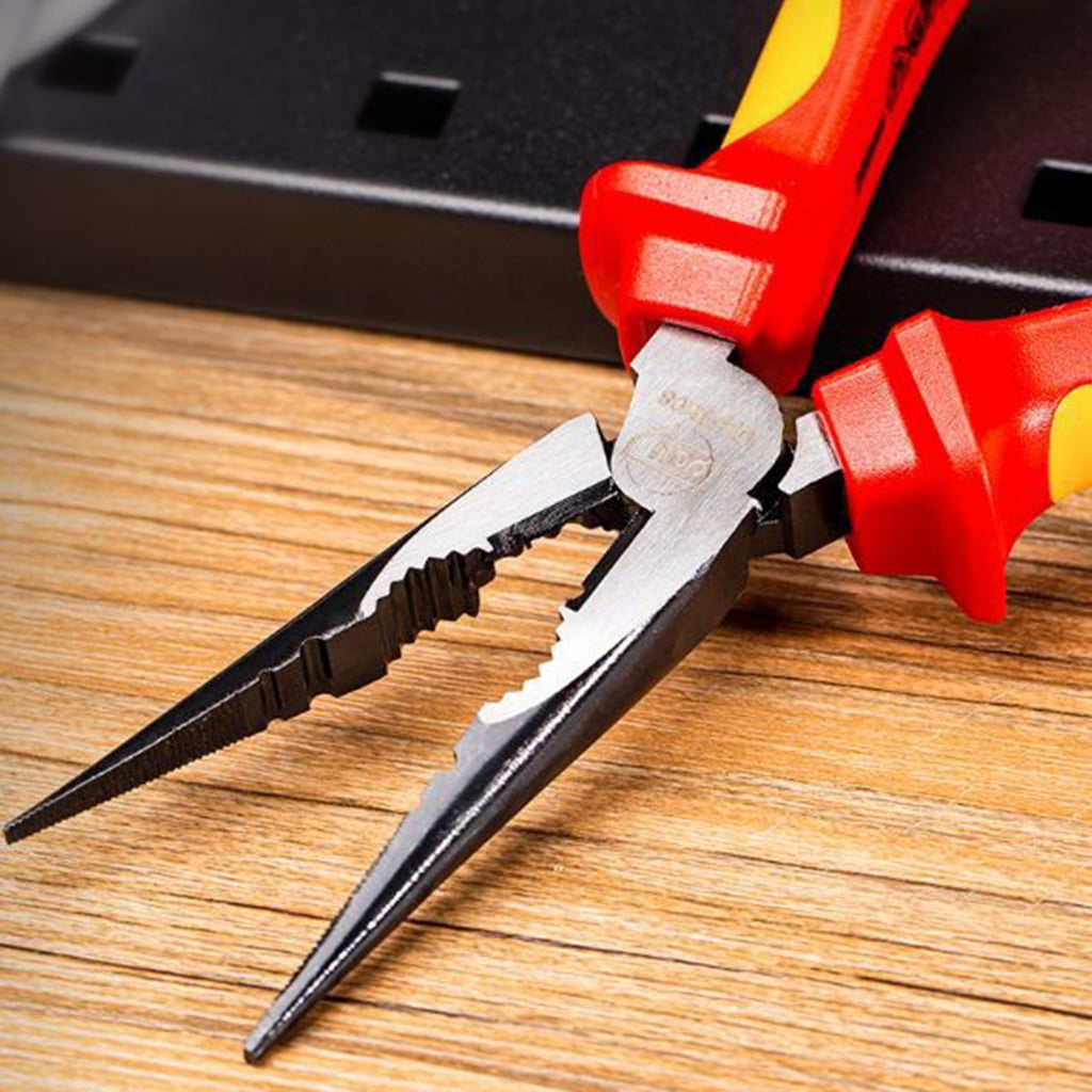 Zorvai Versatile 1000V Insulated Long Needle Nose Pliers for Precisions Tasks