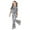 X19 Grey, variant on Bjutir Kids Girls Outfit Set Bowtie Print Short Sleeve Crew Neck T Shirt With Pants Outfit Summer Lightweight Toddler Girls Set Size 9-10 Years Black