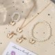 thumbnail image 2 of Conjunto de cuatro piezas, collar para mujer, pendientes, pulsera de cuentas y anillo, conjunto de joyería, joyería, regalo para mujeres y niñas, 2 of 6