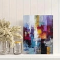 thumbnail image 2 of Qisvanset Abstract Textured Blocks Canvas Wall Art Print, 15.75x11.81 Inches, 2 of 8