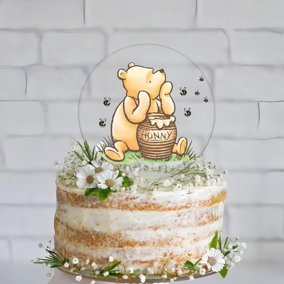 Winnie Cake Topper Acrylic Topper Decoration Birthday Cake Decor