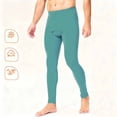 thumbnail image 2 of uublik Thermal Pants Mens Sports Tights Leggings Winter Athletic Baselayer Bottoms, Green, 2 of 7
