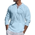 thumbnail image 2 of AherBiu Hoodies For Men Fleece Lined Drawstring Sweatshirts With Pockets Fall Winter Warm Solid Color Casual Workout Pullovers, 2 of 5