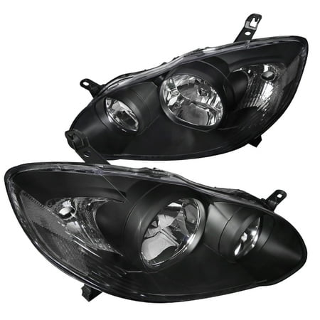 - Spec-D Tuning 2003-2008 Toyota Corolla Jdm Head Lamps Crystal Headlights Black 03 04 05 06 07 08 (Left + Right)