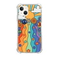 thumbnail image 1 of Hippie Rainbow Flowers Case Compatible with iPhone 14 Plus,Unique Art Design TPU Bumper Cover Case, 1 of 5