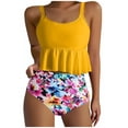 thumbnail image 2 of Traje de baño vintage estampado para mujer, traje de baño conservador, traje de baño de bikini con falda de playa estampada para mujer, traje de baño de nailon para mujer, 2 of 4
