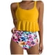 thumbnail image 2 of Traje de baño vintage estampado para mujer, traje de baño conservador, traje de baño de bikini con falda de playa estampada para mujer, traje de baño de nailon para mujer, 2 of 4