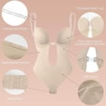thumbnail image 2 of Body moldeador con escote en V profundo para mujer, sin tirantes y sin espalda, 2 of 5