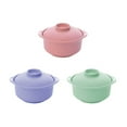 thumbnail image 3 of 3 Pieces Instant Noodles Bowl with Lid Japanese Style Students Noodle Soup Rice Ramen Bowl Tableware, 3 of 8
