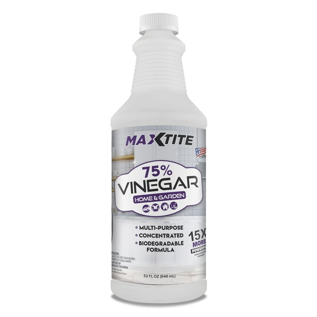 MaxTite Ultra-Concentrated 75% Vinegar for Home & Garden Cleaning (32 oz)