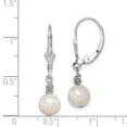 thumbnail image 3 of FB Jewels Sterling Silver Rhodium plated White FW Cultured Pearl Dangle Earrings, 3 of 3