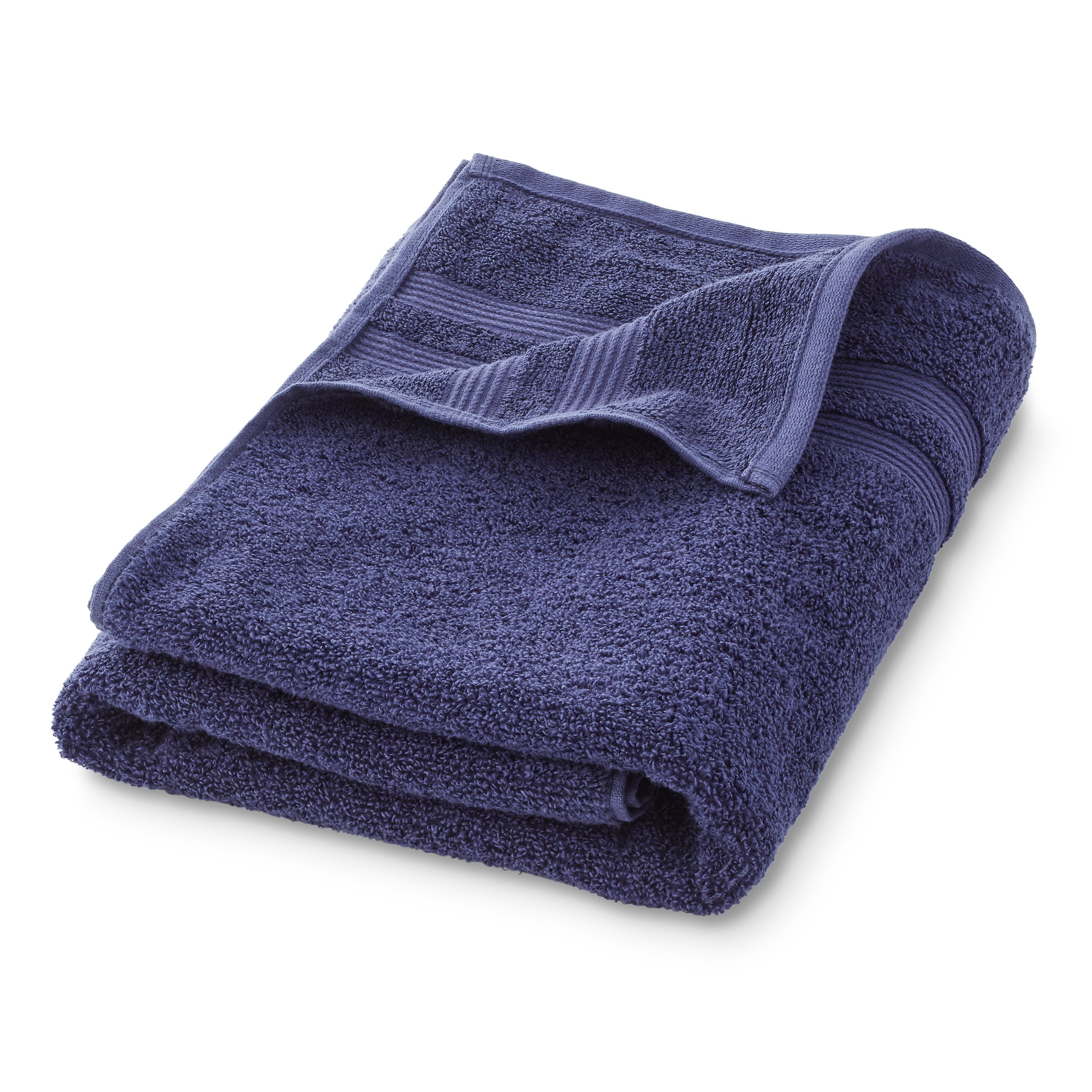 Mainstays Performance Mix Textured 6-Piece Bath Towel Set - Navy Blue - image 5 of 9