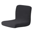 thumbnail image 2 of CHENjy Bar Stool Covers with Backs, High Elastic Knitted Seat Covers, Full Wrap Slipcover for Kitchen Counter Pub Stools, Black, 2 of 7
