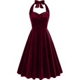 thumbnail image 1 of adviicd Robe Formelle pour Femmes Robes de Soirée pour Femmes Robes Formelles pour Femmes Élégante Col en V Sans Manches Robe Fendue Rouge,TG, 1 of 3