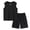 Black, variant on CHUMUD Shorts Sets for Men 2 Piece Outfits Cotton Tracksuits Summer Matching Set Sleeveless Tank Top Elastic Waist Shorts Set Casual Athletic (Avail for Big & Tall)
