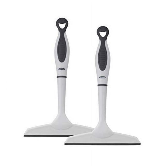 Superio Rubber Squeegee, 2 Pack, Streak Free All Purpose Window Squeegee, Comfort Grip Handle and Hanging Hook (Grey, 6 Inch- 2 Pack)