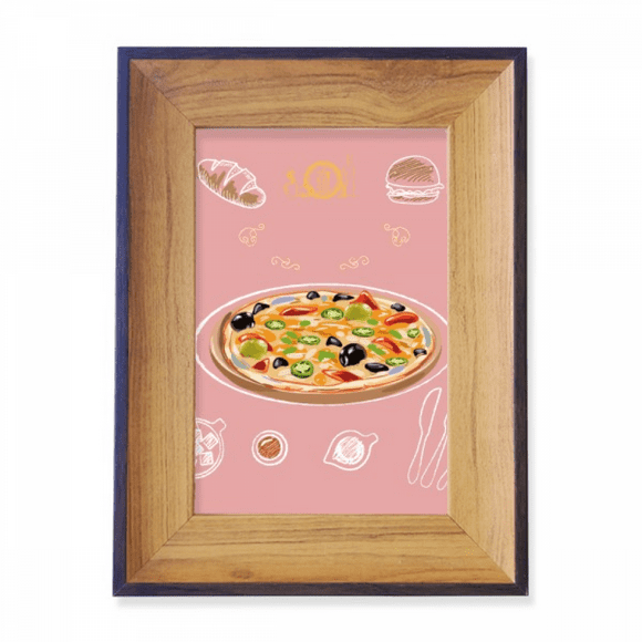 Assorted Italy Tomato Foods Pizza Photo Frame Exhibition Display Art Desktop Painting