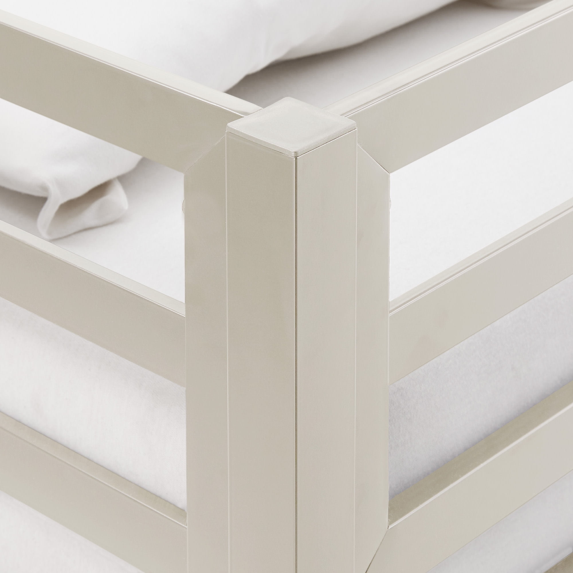 Weston Home Kids Metal Twin over Full Bunk Bed with Ladder, White