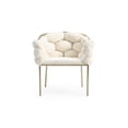 thumbnail image 2 of Modrest Debra Modern White Fabric Dining Chair, 2 of 6