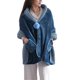 thumbnail image 1 of Chaqueta de cama con botones Sonducket de forro polar para mujer Pijama azul, 1 of 6