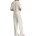thumbnail image 3 of Polo Ralph Lauren Womens Waffle Knit Pajama Set - 4P8032 (Ecru, XS), 3 of 3