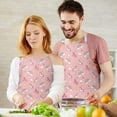 thumbnail image 3 of Cartoon Unicorn Rainbow Cloud Moon Star Apron-Garden Aprons for Women with Pockets-Cotton Linen Waterproof Kitchen Cooking Gardening Aprons Adjustable for Kitchen,Cooking,BBQ and Salon 33x27 Inch, 3 of 7