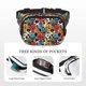 thumbnail image 5 of Fotbe Different Cats 1 Cangurera Cuadrada con Estampado de Doble Capa, Bolsa de Cintura Ajustable Mini para Hombres y Mujeres, 5 of 9