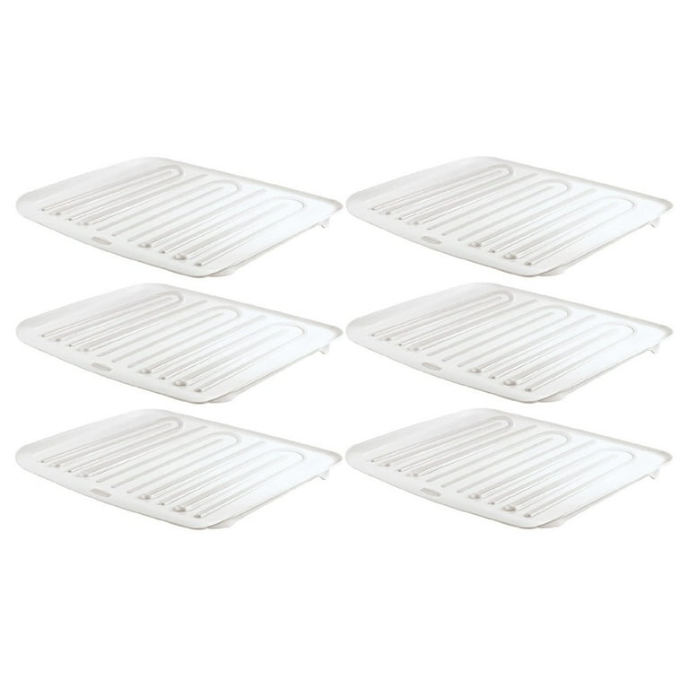 Rubbermaid Sloped Drainer Tray White 6 Pack