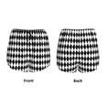 thumbnail image 4 of Disketp Black And White Diamonds Print Women's Shorts Workout Shorts for Athletic Gym Running Shorts with Phone Pockets Large, 4 of 8