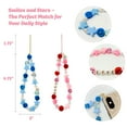 thumbnail image 2 of Wrapables Charms and Beads Cell Phone Wrist Strap, Keychain, Bag Charm (Set of 2), Smiles and Stars, 2 of 6