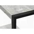 thumbnail image 4 of Grey Laminate and Black Metal End Table - 2-Tier, Perfect for Living Room and Bedroom, 4 of 13
