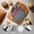 thumbnail image 4 of Pofeuu America Flag Glitter Print Silicone Pot Mat Mitten With Hanging Loop Heat Resistant Oven Mitts Non-Slip Bbq Baking Smoking Potholders, 4 of 7