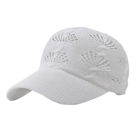 Women Straw Baseball Cap Trucker Hats Adjustable Breathable Sun Visor Caps Summer UV Protection Outdoor Travel Fishing Hiking Lightweight Cool Sun Hat Quick Dry Fashion Cap 2026, White