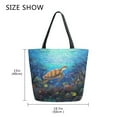 thumbnail image 4 of ALAZA Turtle in Ocean Large Shoulder Tote Bag Canvas Handbag for Outdoor Beach, 4 of 7