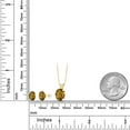thumbnail image 2 of Gem Stone King 4.00 Ct Oval Whiskey Quartz 14K Yellow Gold Pendant and Earrings Jewelry Set, 2 of 3