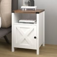 thumbnail image 5 of Catrimown Farmhouse End Table for Living Room Set of 2, Side Table Nightstand for Living Room Bedroom, White, 5 of 7