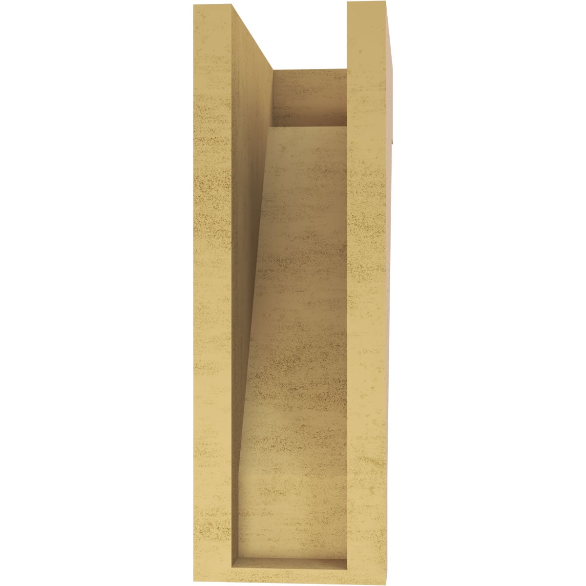 5"W x 10"D x 15"H Classic Burlington Rough Cedar Woodgrain TimberThane Corbel, Primed Tan