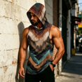 thumbnail image 5 of Camouflage Sleeveless Hoodie For Men, Muscle Fit Pullover Tank with Kangaroo Pocket - Quick-Dry Workout Vest for Gym & Bodybuilding Brown XXXL, 5 of 7