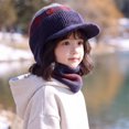 thumbnail image 6 of Enyan Kids Winter Hats Girls Knit Beanie Visor Cap Thick Warm Beanies with Brim for Little Toddler Girl, 6 of 7