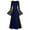 Blue, variant on Joau Halloween Costume, Womens Gothic Court Medieval Renissance Ball Gowns Cosplay Party Vintage Maxi Dress, Long Flare Sleeve Lace Up Retro Gowns