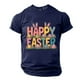 thumbnail image 3 of Camisa Casual de Cuello de la Tripulación de la Impresión de Pascua de Manga Corta de Verano Top Ligero de Poliéster para los Hombres, Camiseta de Manga Corta para el Uso Diario de Primavera Verano, 3 of 8