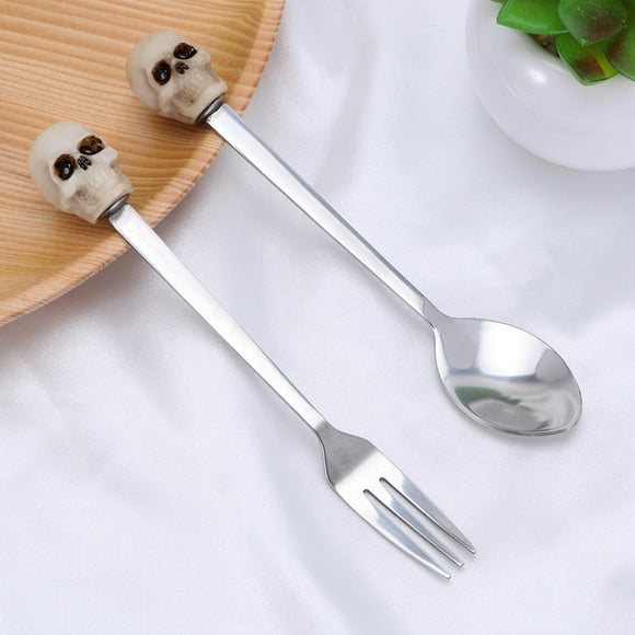 WEUVEB Spoon and Fork Set for Coffee Tea Made of Food Grade Stainless Steel Resin