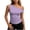 Purple, variant on Women off Shoulder Tank Tops Polka Sleeveless Slim Fitting Casual Trendy Party Crops T-Shirt Tops S