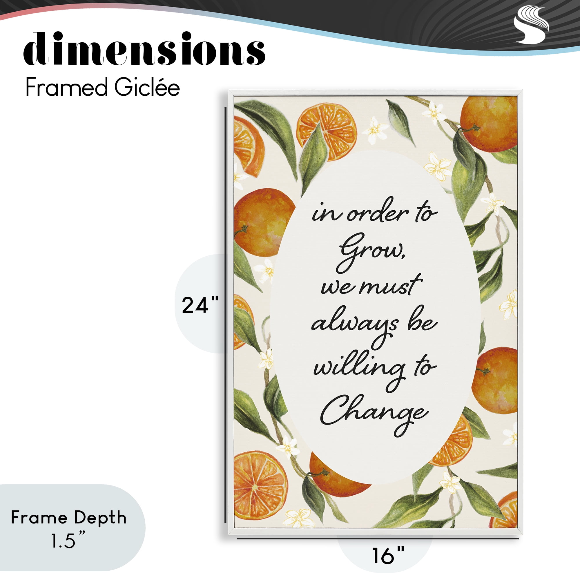 Stupell Industries Willing To Change Quote White Framed Giclee Art, design by Janice Gaynor