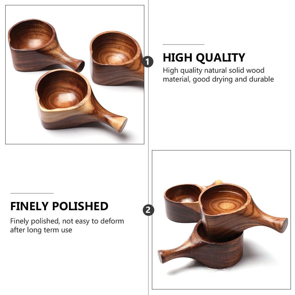 ROMANSENTIAL 1Pc Wood Tablespoon Brown Acacia Wood Soup Scoop for Catering Cooking Use