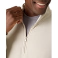 thumbnail image 4 of Hanes EcoSmart Men’s Fleece Quarter-Zip Pullover Sand M, 4 of 5