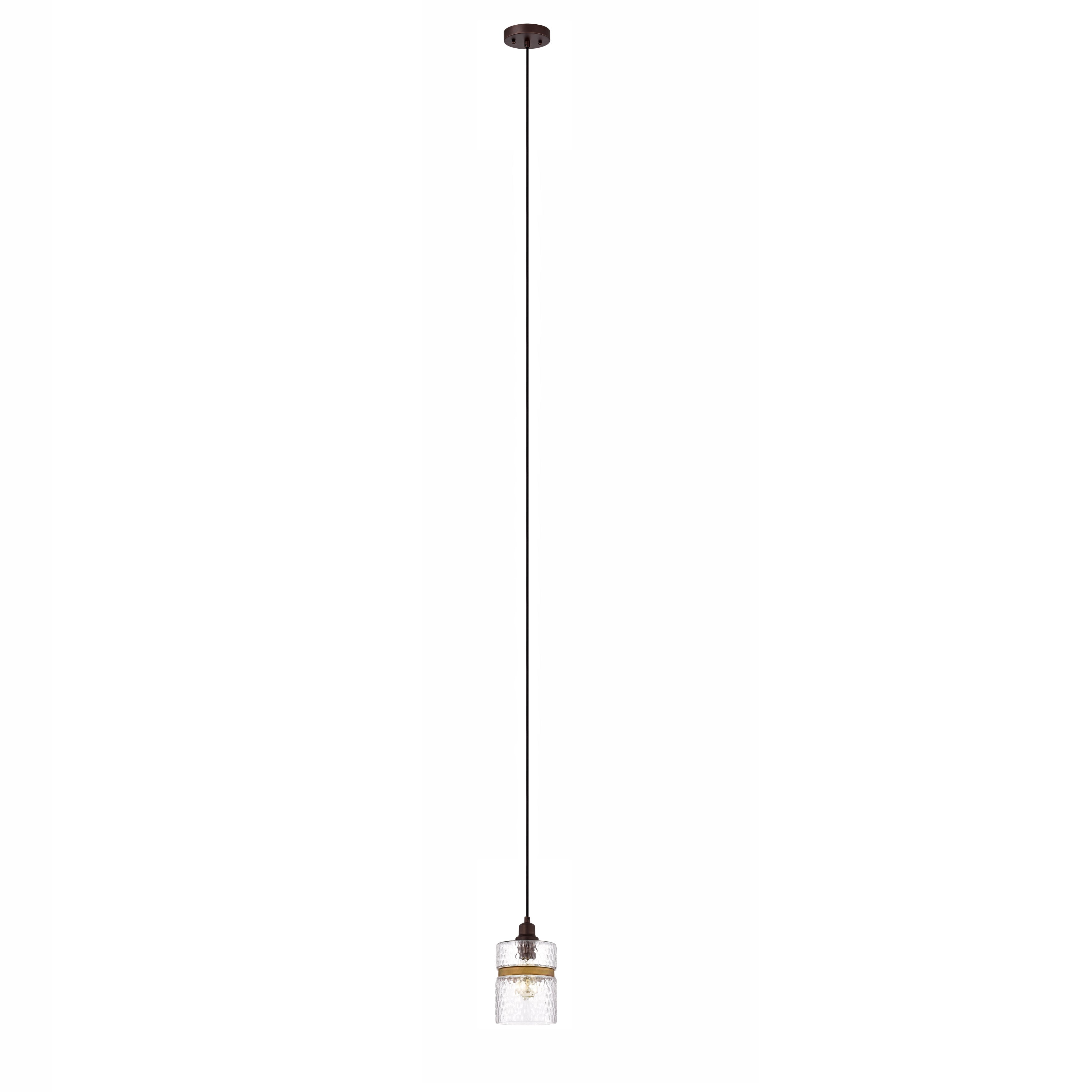 RADIANCE goods Transitional 1 Light Oil Rubbed Bronze Mini Pendant Ceiling Fixture 6" Wide