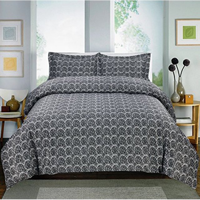 Paisley Collection Printed Sheet Set 600-Thread Count Cotton Rich (King, Black)