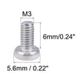 thumbnail image 3 of Unique Bargains M3x6mm Machine Screws Pan Phillips Cross Head Screw Fasteners Bolts 100Pcs, 3 of 5