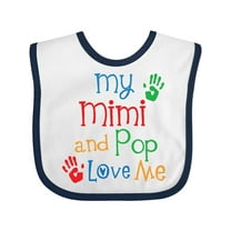 Inktastic Mimi and Pop Love Me Grandchild Boys or Girls Baby Bib